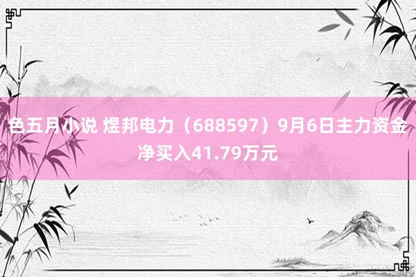 色五月小说 煜邦电力（688597）9月6日主力资金净买入41.79万元