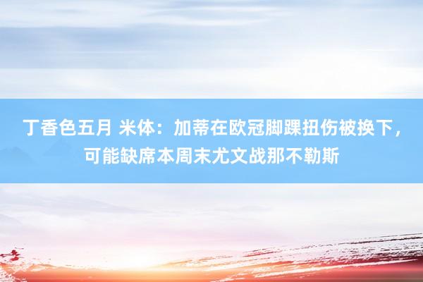 丁香色五月 米体:加蒂在欧冠脚踝扭伤被换下,可能缺席本周末尤文战那不勒斯