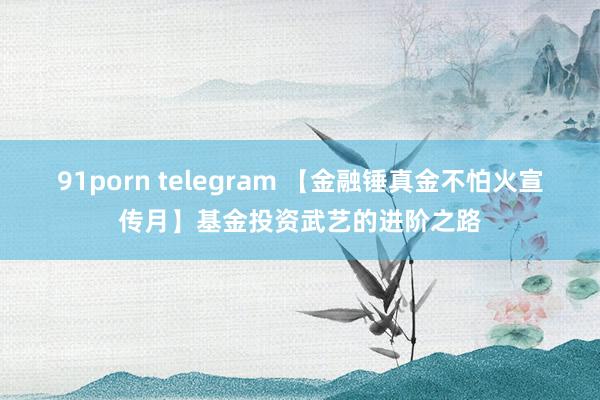 91porn telegram 【金融锤真金不怕火宣传月】基金投资武艺的进阶之路