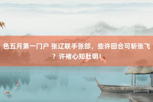色五月第一门户 张辽联手张郃，些许回合可斩张飞？许褚心知肚明！