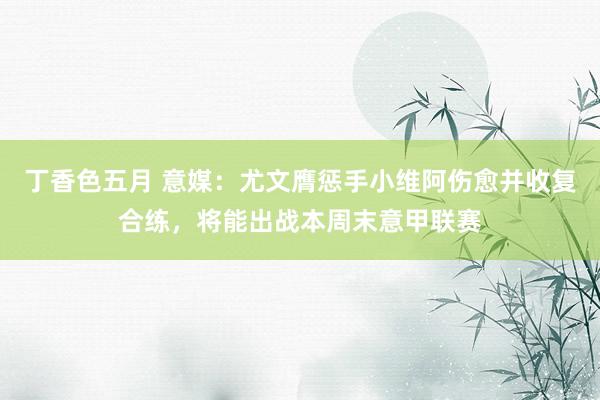丁香色五月 意媒：尤文膺惩手小维阿伤愈并收复合练，将能出战本周末意甲联赛