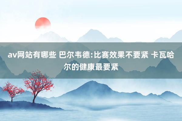 av网站有哪些 巴尔韦德:比赛效果不要紧 卡瓦哈尔的健康最要紧
