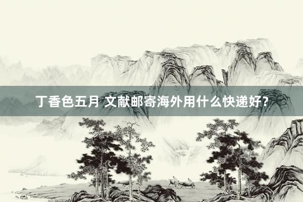 丁香色五月 文献邮寄海外用什么快递好？