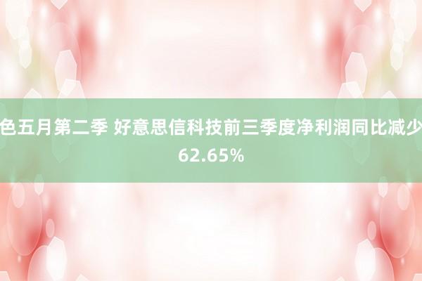 色五月第二季 好意思信科技前三季度净利润同比减少62.65%