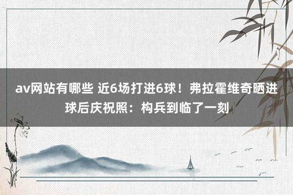 av网站有哪些 近6场打进6球！弗拉霍维奇晒进球后庆祝照：构兵到临了一刻