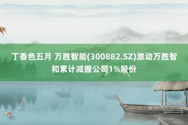 丁香色五月 万胜智能(300882.SZ)激动万胜智和累计减握公司1%股份