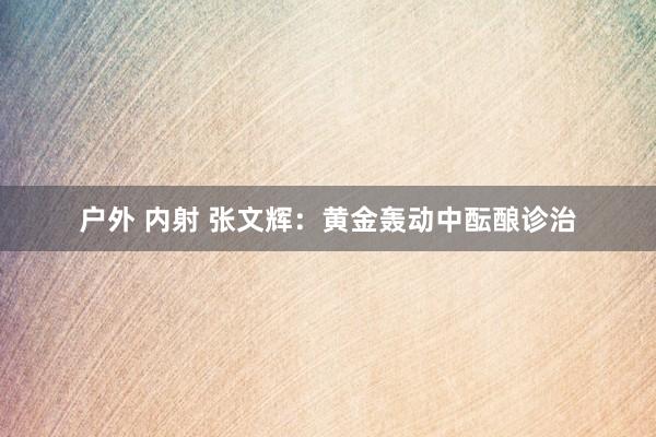 户外 内射 张文辉：黄金轰动中酝酿诊治