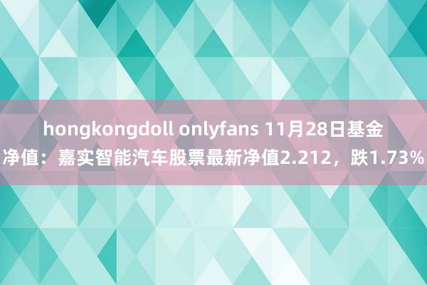 hongkongdoll onlyfans 11月28日基金净值：嘉实智能汽车股票最新净值2.212，跌1.73%