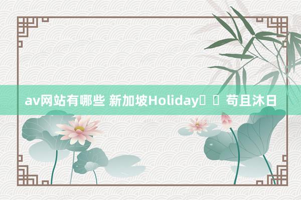 av网站有哪些 新加坡Holiday⛱️苟且沐日