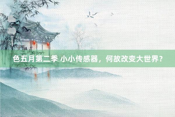 色五月第二季 小小传感器，何故改变大世界？