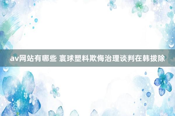av网站有哪些 寰球塑料欺侮治理谈判在韩拔除