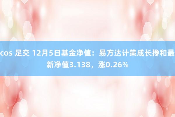 cos 足交 12月5日基金净值：易方达计策成长搀和最新净值3.138，涨0.26%