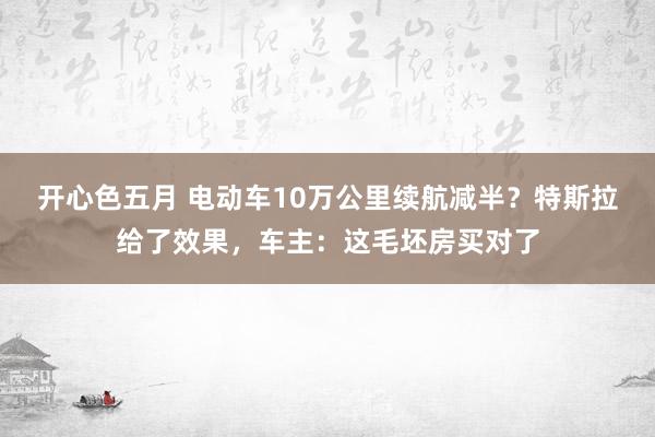 开心色五月 电动车10万公里续航减半？特斯拉给了效果，车主：这毛坯房买对了