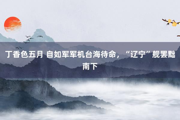 丁香色五月 自如军军机台海待命，“辽宁”舰罢黜南下