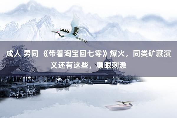 成人 男同 《带着淘宝回七零》爆火，同类矿藏演义还有这些，顺眼刺激