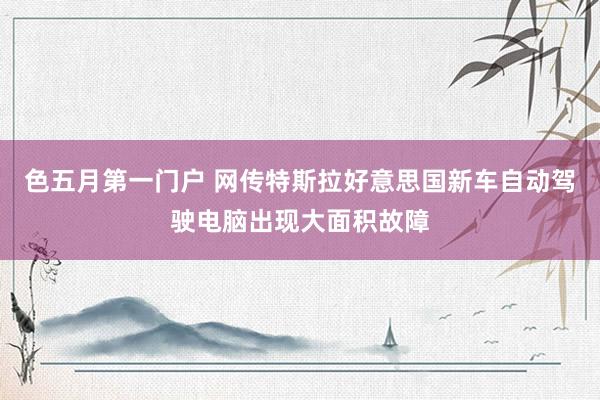 色五月第一门户 网传特斯拉好意思国新车自动驾驶电脑出现大面积故障