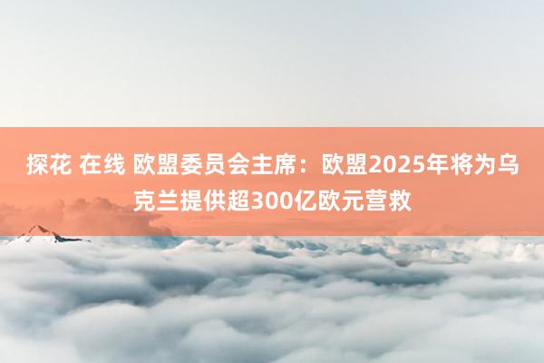 探花 在线 欧盟委员会主席：欧盟2025年将为乌克兰提供超300亿欧元营救
