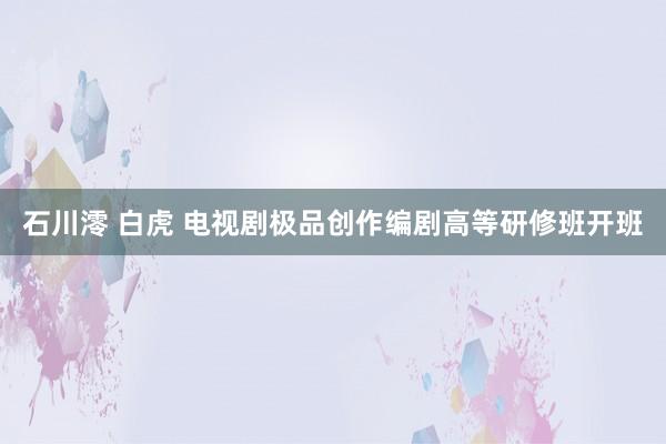 石川澪 白虎 电视剧极品创作编剧高等研修班开班