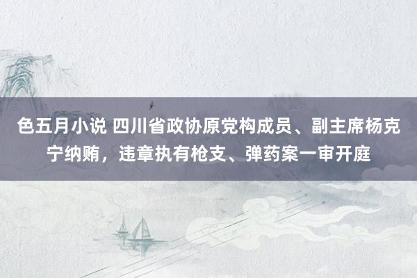 色五月小说 四川省政协原党构成员、副主席杨克宁纳贿，违章执有枪支、弹药案一审开庭