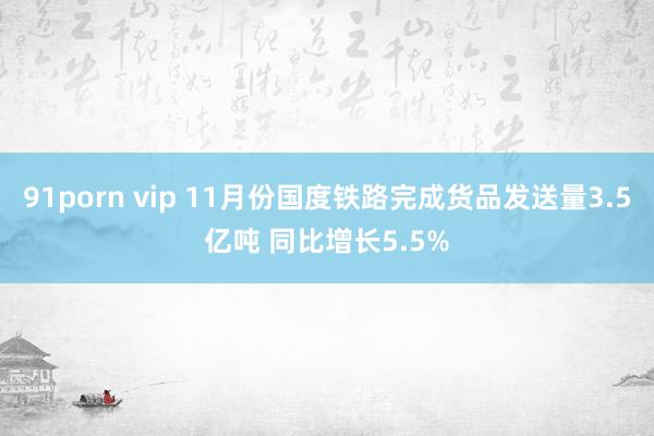 91porn vip 11月份国度铁路完成货品发送量3.5亿吨 同比增长5.5%