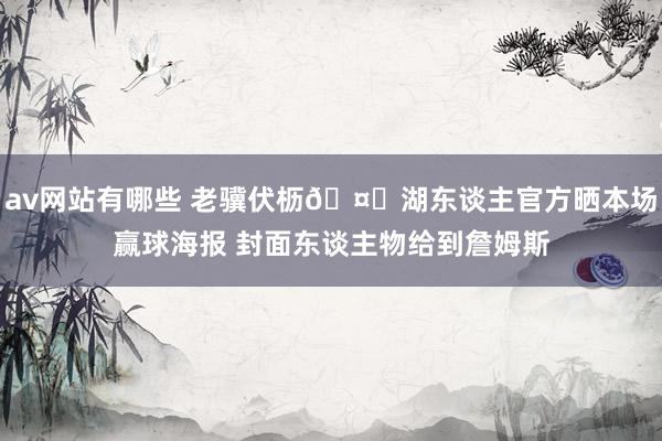av网站有哪些 老骥伏枥🤗湖东谈主官方晒本场赢球海报 封面东谈主物给到詹姆斯
