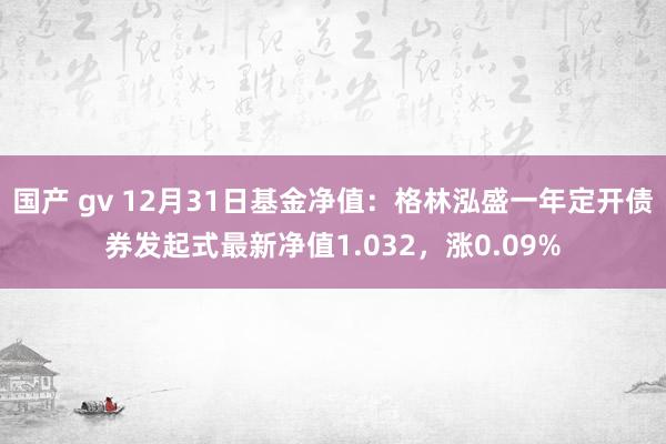 国产 gv 12月31日基金净值：格林泓盛一年定开债券发起式最新净值1.032，涨0.09%