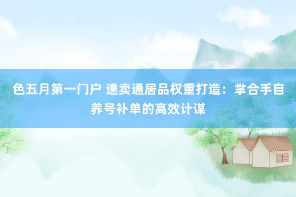 色五月第一门户 速卖通居品权重打造：掌合手自养号补单的高效计谋