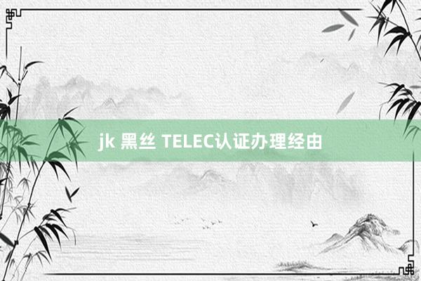 jk 黑丝 TELEC认证办理经由