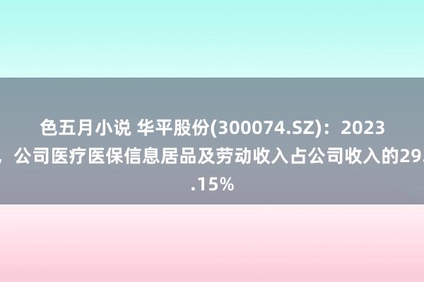 色五月小说 华平股份(300074.SZ):2023年度,公司医疗医保信息居品及劳动收入占公司收入的29.15%