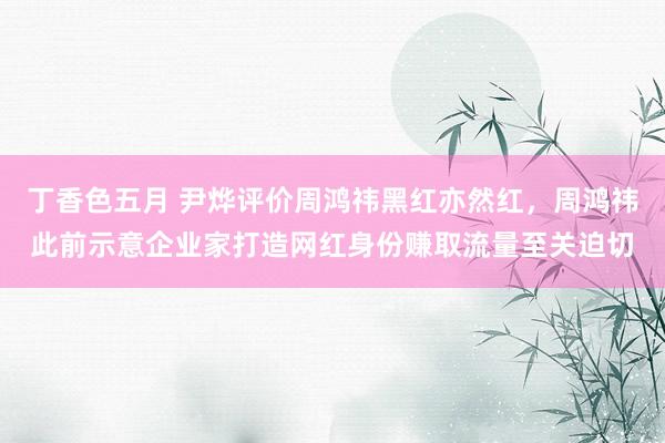 丁香色五月 尹烨评价周鸿祎黑红亦然红，周鸿祎此前示意企业家打造网红身份赚取流量至关迫切