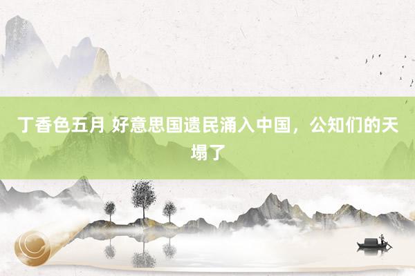 丁香色五月 好意思国遗民涌入中国，公知们的天塌了