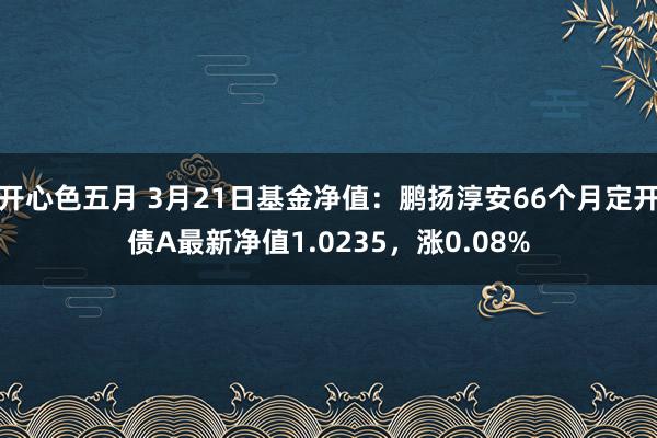 开心色五月 3月21日基金净值：鹏扬淳安66个月定开债A最新净值1.0235，涨0.08%