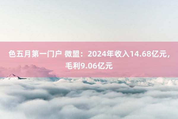 色五月第一门户 微盟：2024年收入14.68亿元，毛利9.06亿元