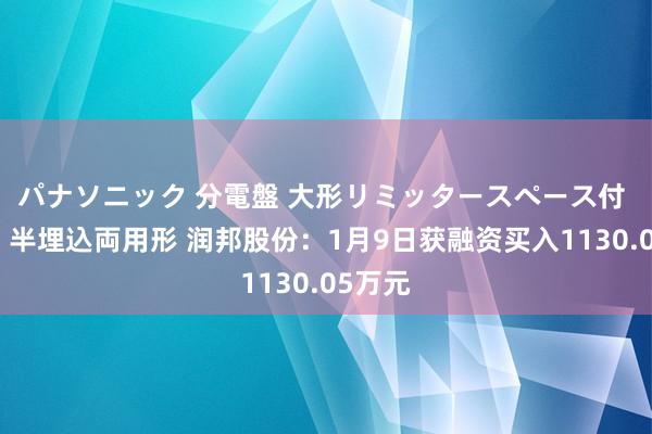 パナソニック 分電盤 大形リミッタースペース付 露出・半埋込両用形 润邦股份：1月9日获融资买入1130.05万元