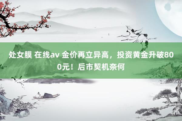 处女膜 在线av 金价再立异高，投资黄金升破800元！后市契机奈何