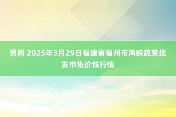 男同 2025年3月29日福建省福州市海峡蔬菜批发市集价钱行情