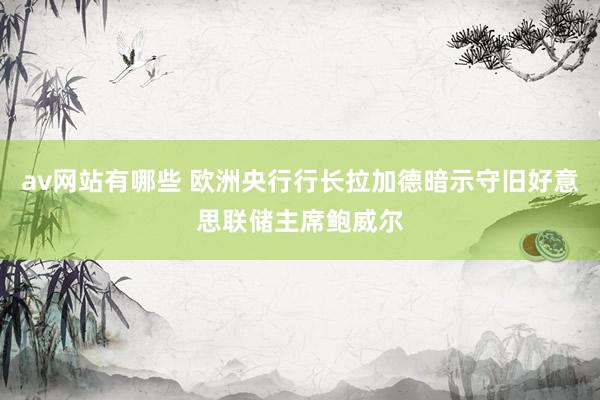 av网站有哪些 欧洲央行行长拉加德暗示守旧好意思联储主席鲍威尔